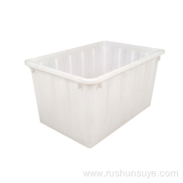 610*400*350 mm White aquatic stackable crate